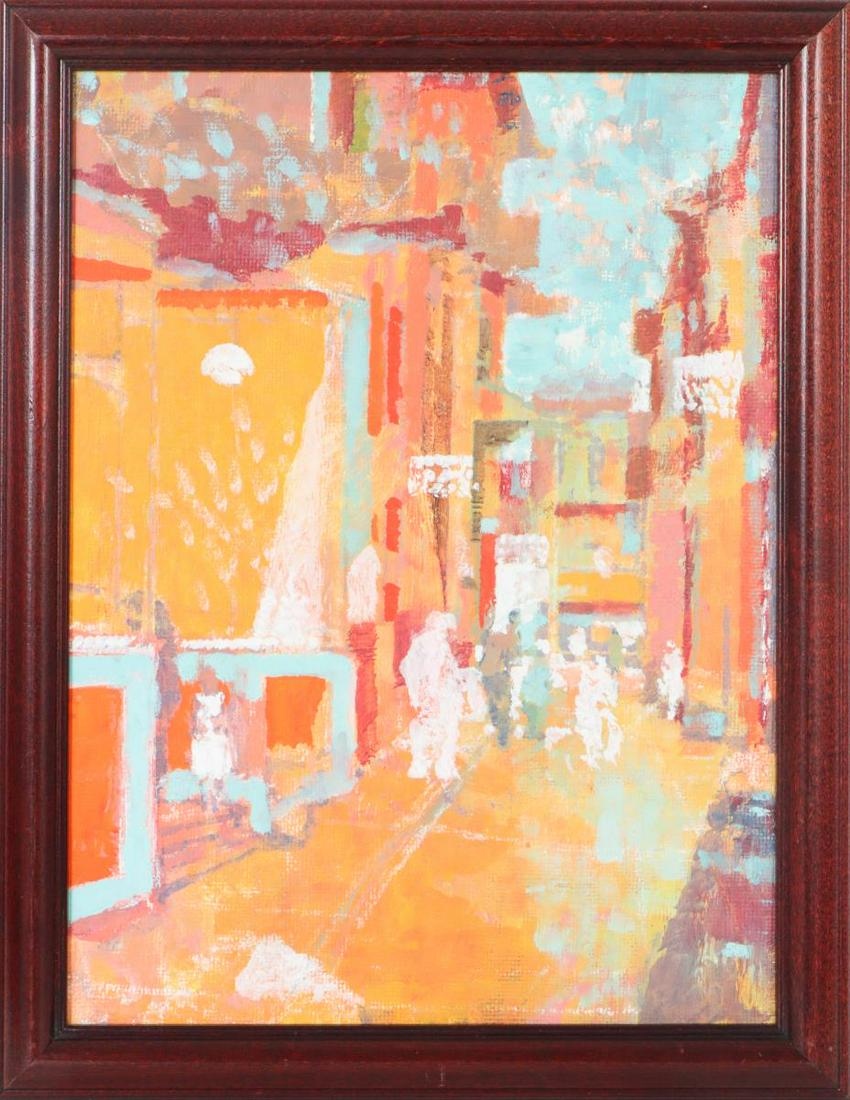 Charles Gresham (20th C) American. Abstract Oil/B (1 of 4)