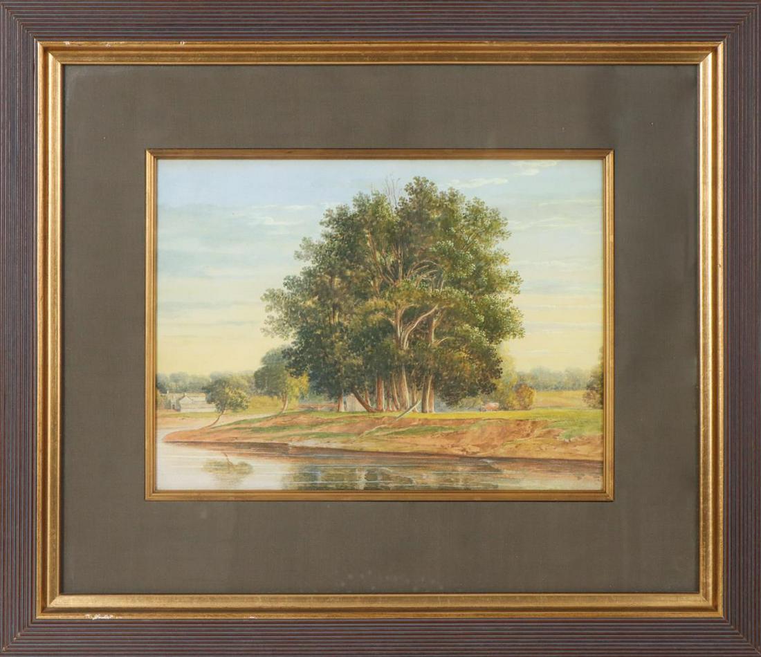 Vintage Pastoral Scene, Watercolor (1 of 3)