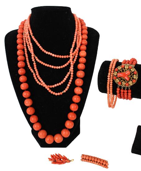 (7) Beaded Coral Ladies Jewelry (1 of 10)