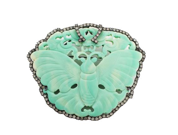 Bettina Von Walhof Butterfly Brooch: Bettina Von Walhof Butterfly Brooch. Size: 4 x 3 1/4 in.
