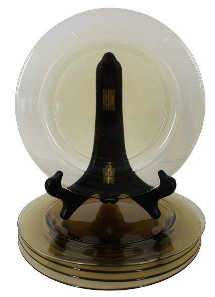5 Steuben Amber Plates (1 of 3)