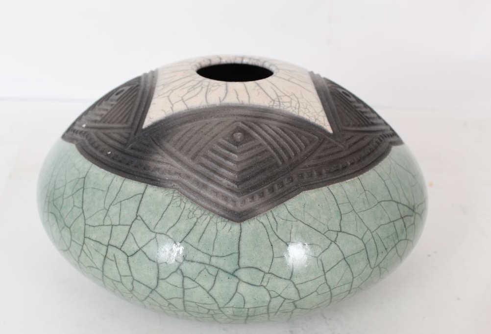 Raku Pot Crackle Glaze (1 of 3)