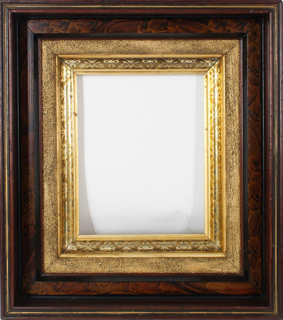19th C American Walnut & Gold Leaf Victorian Frame (1 of 2)