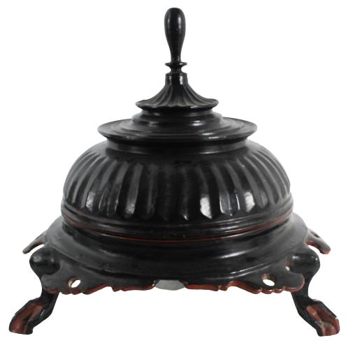 Southeast Asian Black Lacquer Covered Food Tray (1 of 8)