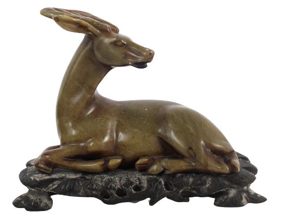 Chinese Carved Soapstone Buck (1 of 8)