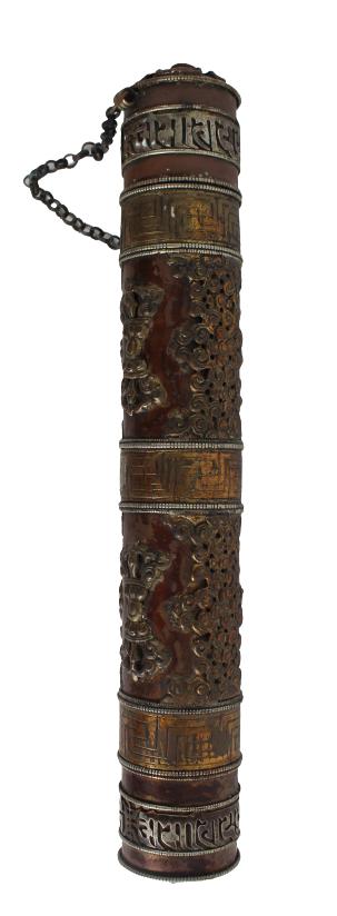 Fine Tibetan Silver on Copper Document Case (1 of 9)