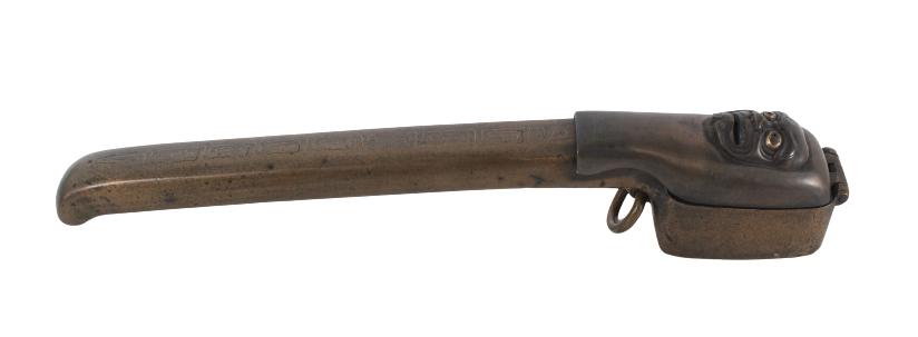 Japanese Yatate Bronze Inkwell & Pen Scribe Holder (1 of 9)