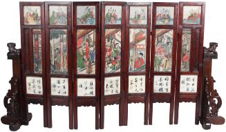 Fabulous Chinese Seven Panel Ceramic Screen (1 of 14)