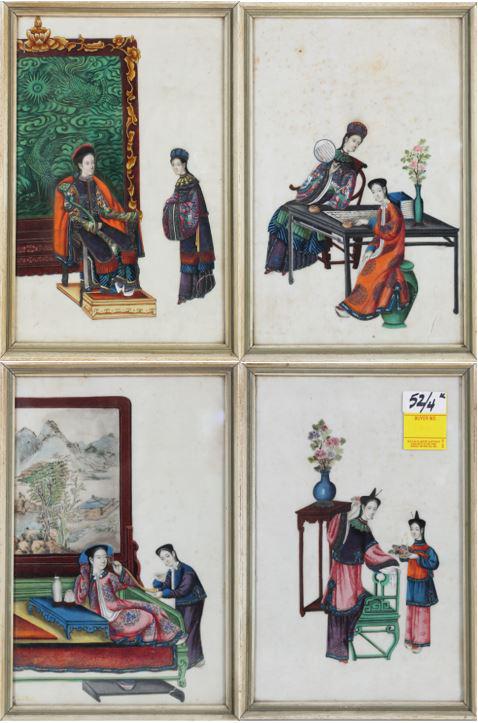 Four Chinese Silk Paintings (1 of 15)