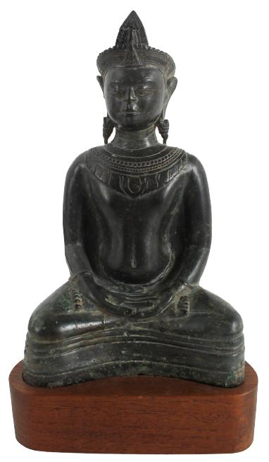 Burmese/Thai Patinated Bronze Buddha (1 of 14)