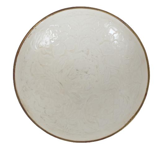 Chinese Dingyo Carved Earthenware Bowl (1 of 7)