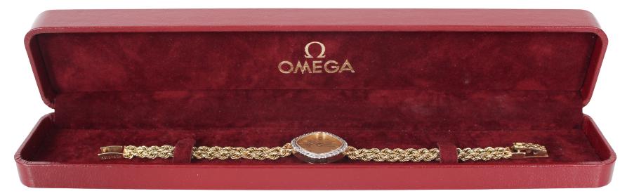Vintage 14K Omega Rope Chain Ladies Watch 20g (1 of 7)