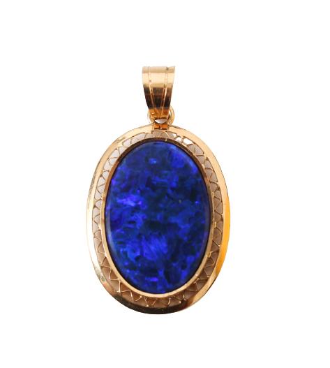 20K Victorian Lapis Lazuli Pendant 4g (1 of 6)
