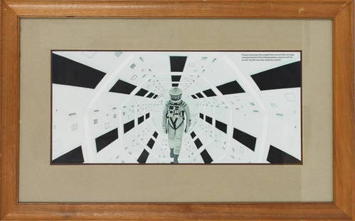 2001 Space ODYSSEY FRAMED ART: 2001 A Space Odyssey -Original Classic Framed Art from Stanley Kubrick's Classic Landmark Film. Overall Size: 13 1/4 x 21 1/4 in. Sight Size: 7 x 15 in.