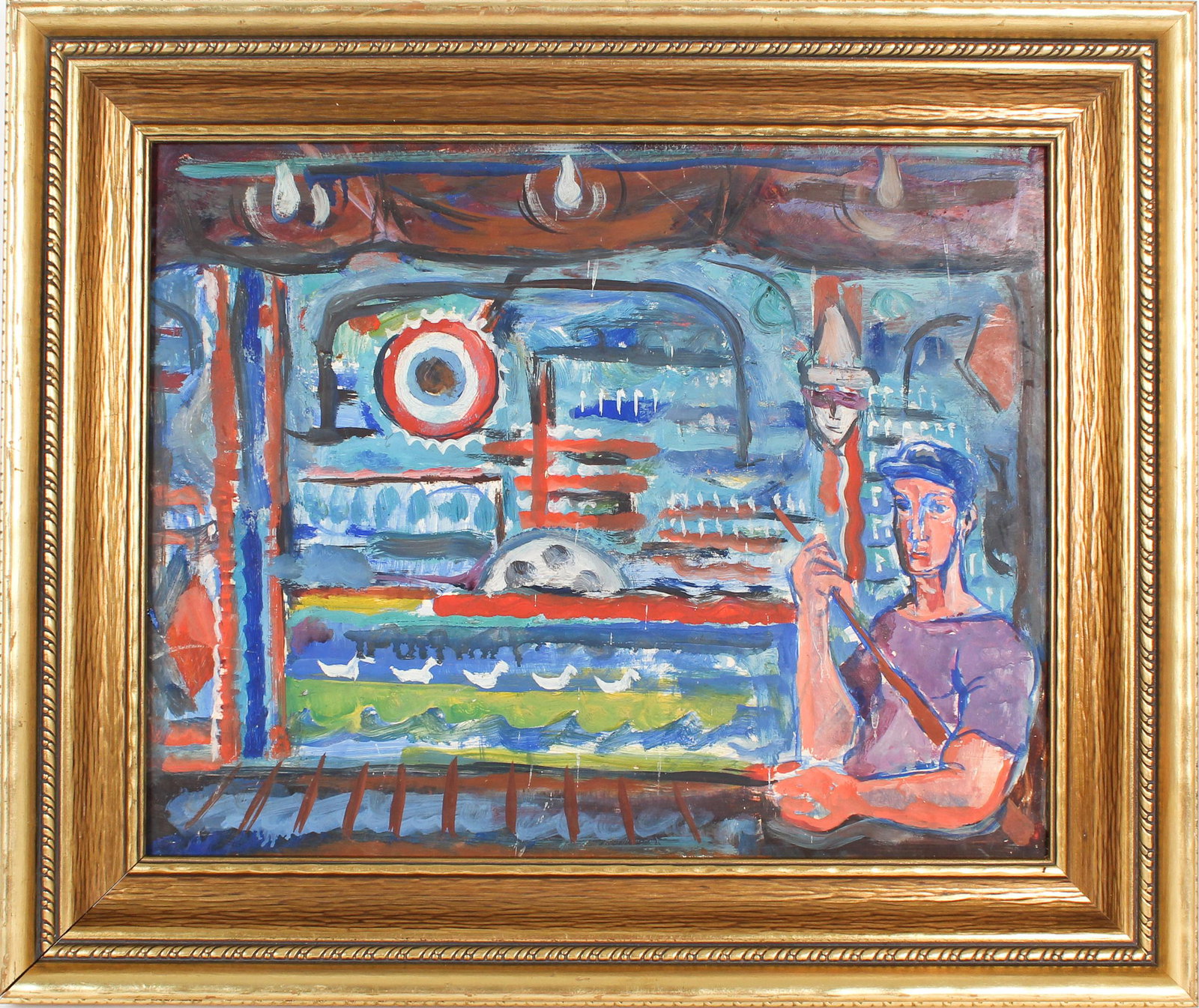 Charles Gresham (American 20th C) Oil/Board (1 of 3)
