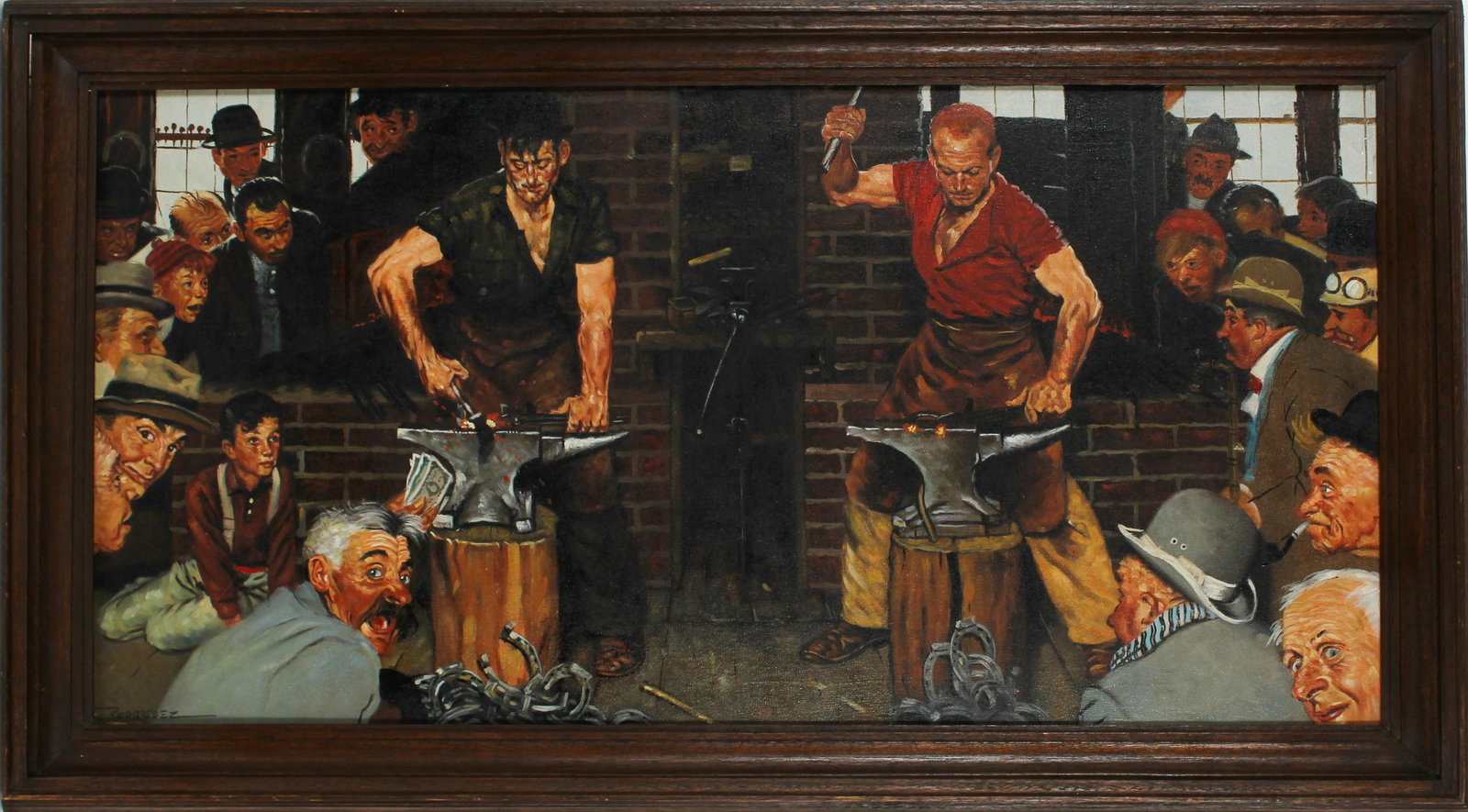 Oil Painting After Norman Rockwell Blacksmith Boy (1 of 4)