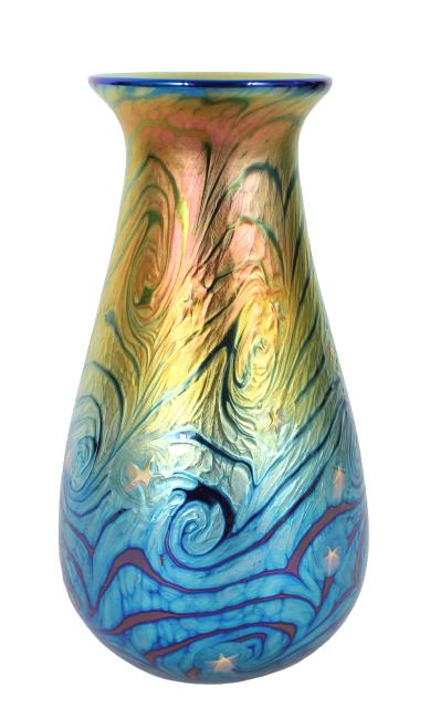 Lundberg Studios 1999 Evening Star Gourd Vase (1 of 10)