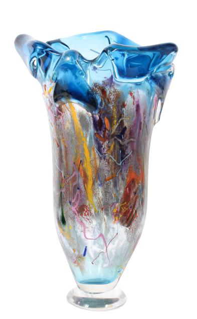 2001 Signed Roddy Capers Art Glass Vase (1 of 5)