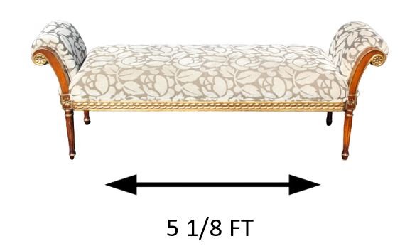 Lovely French Style Upholstered Bench (1 of 8)