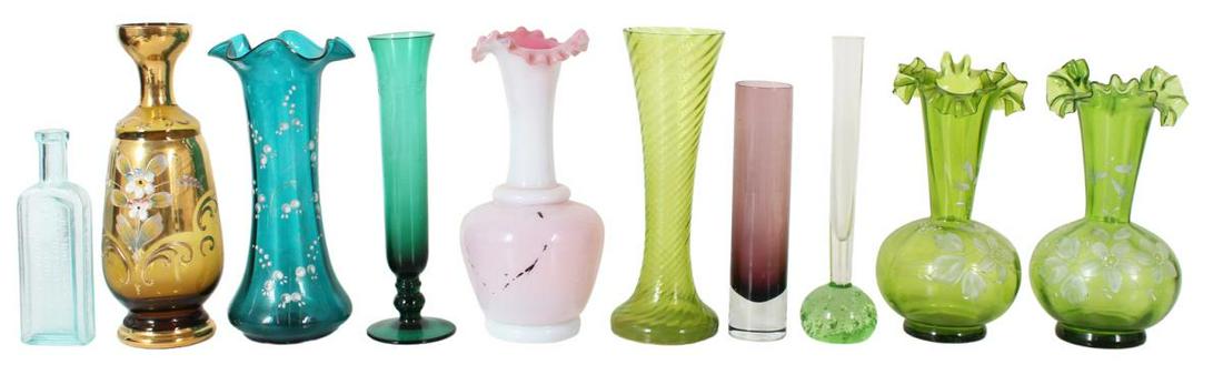 Collection of (10) Glass Vases (1 of 9)