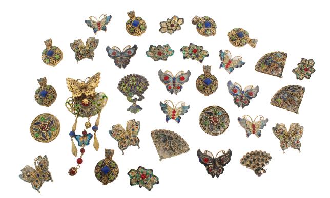 Collection of (32) Metal Decorative Pendants (1 of 10)