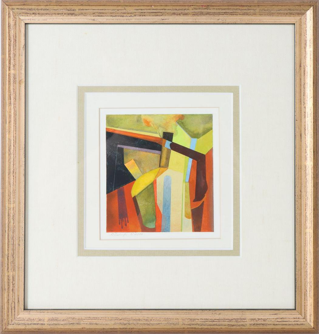 Darrell Crisp (20th C) American, Abstract W/C (1 of 4)