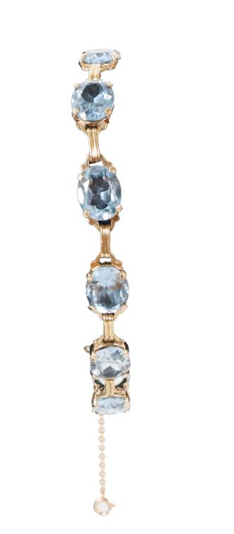 14K Gold and Aquamarine Bracelet (1 of 13)