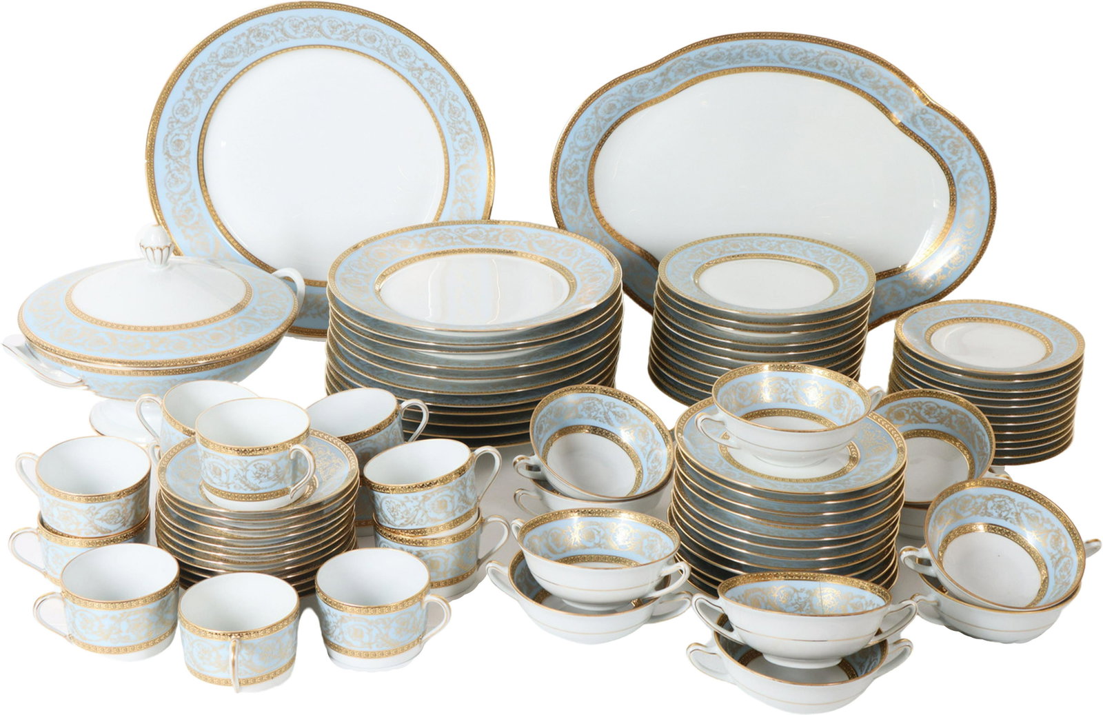 (85) Limoges Dinner Set for 12 w/Serving Pcs AS IS (1 of 20)