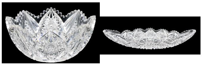 (2) Libbey Gloria Ice Cream Tray & Cut glass bowl (1 of 20)