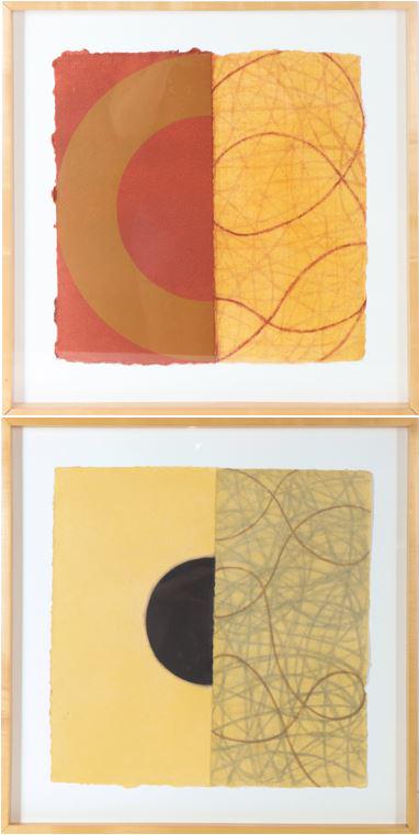 Pair of David Shapiro (1944-2014) NY, Etchings: Pair of David Shapiro (1944-2014) NY, Etchings.David Shapiro was born in 1944 in Brooklyn, New York. His paintings and prints, according to the author Mason Riddle, "comprise a highly personal languag