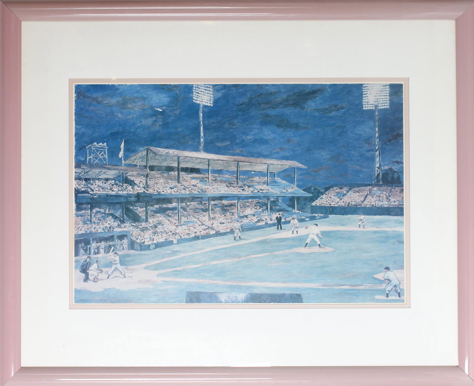 Baseball Game At Night, Framed Print (1 of 4)