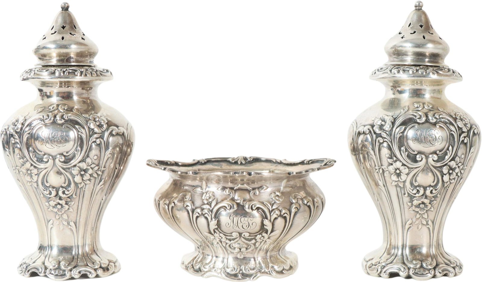 (3) Piece Sterling Salt & Pepper Set 8.9 OZT (1 of 20)