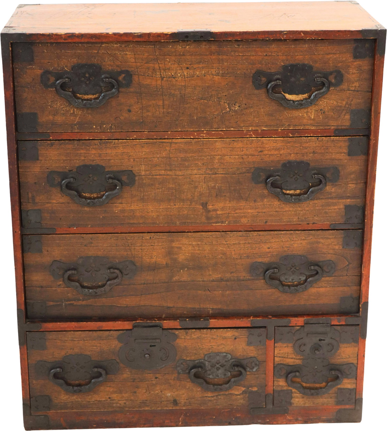 Japanese 5-Drawer Vintage Chest (1 of 19)
