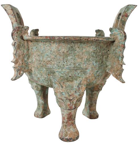 Chinese Archaistic Verdigris Bronze Ritual Vessel (1 of 9)