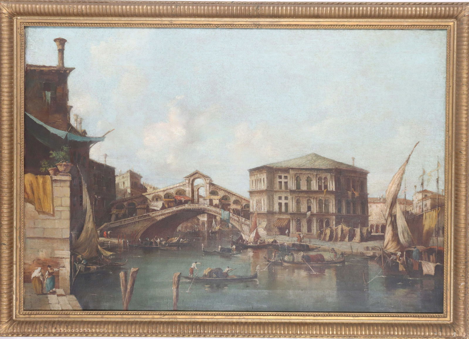 18th C Important Italian Canaletto School, O/C (1 of 3)