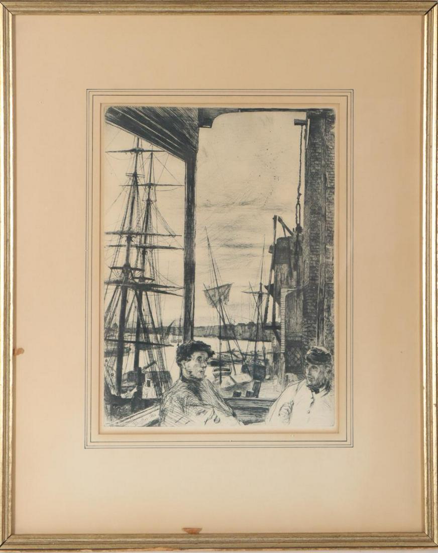 After James McNeil Whistler, Print of Rotherhithe (1 of 4)