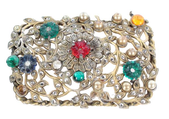Antique Floral Brooch w Gemstones & Pearls (1 of 6)