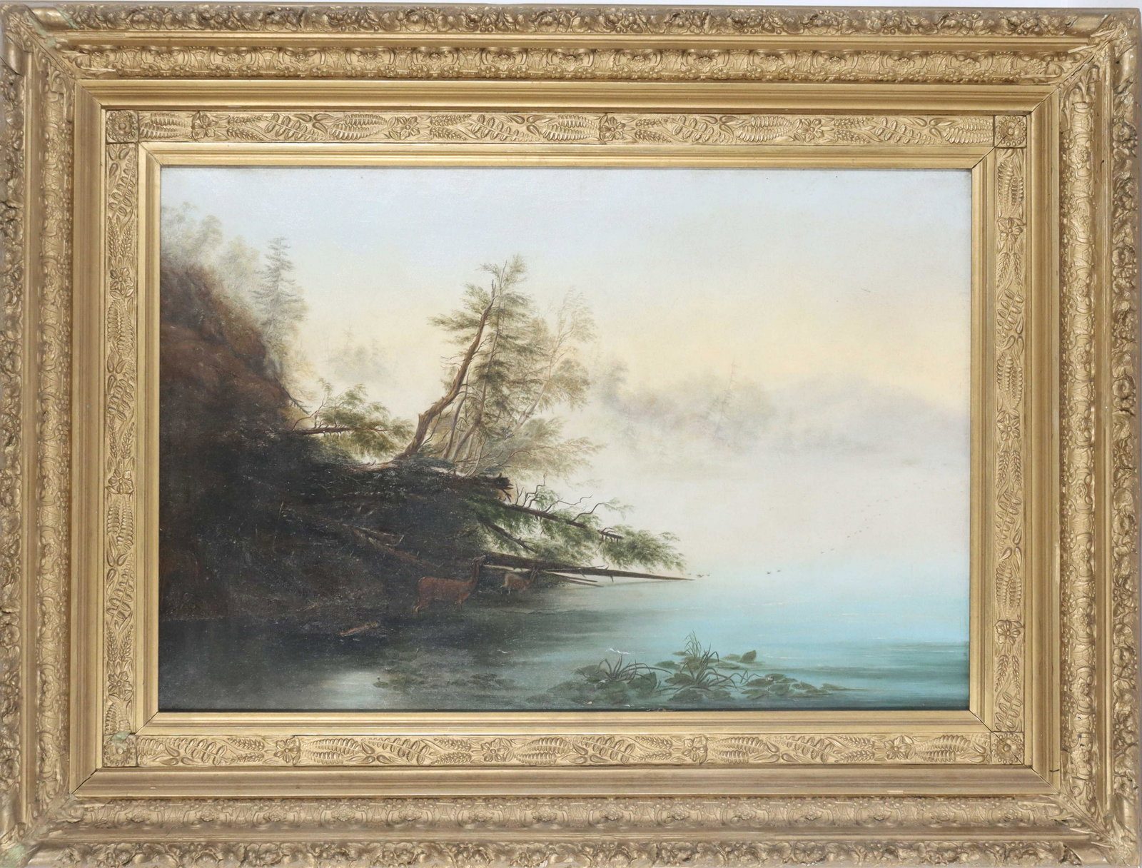 19th Century American Hudson River, Oil on Canvas (1 of 2)