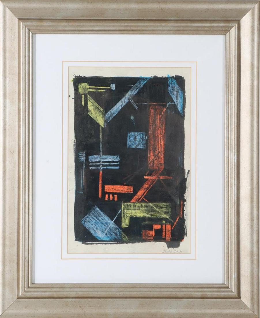 Jane Oka (20th/21st C) Signed Abstract, M/M (1 of 5)