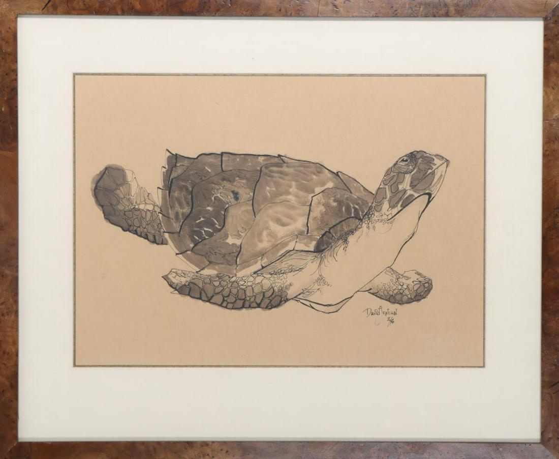 David Jensen (20th C) American, Pen and Ink Wash (1 of 4)