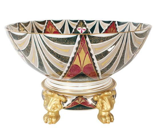 Austrian Art Deco Alhambra Footed Punch Bowl (1 of 20)