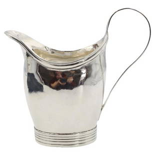 Sterling Georgian Creamer, 3.7 ozt: Georgian Sterling Silver Creamer with elongated handleApprox 3.71 oztSize: 5 x 2 1/4 x 4 1/2 in.