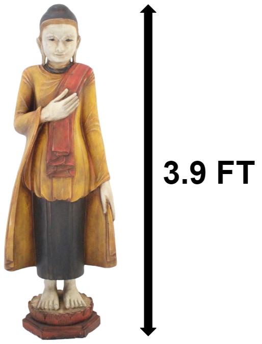 Thai Polychrome Metal Statue (1 of 9)