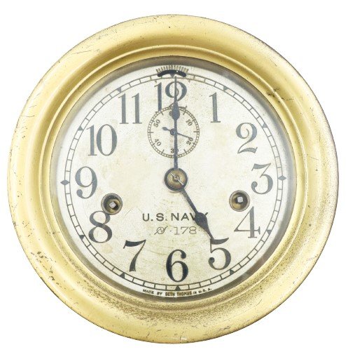 Seth Thomas US Navy Brass Ships Clock (1 of 7)