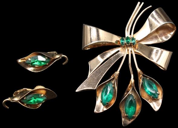 (3) Coro-Craft  Sterling Brooch & Earrings (1 of 12)