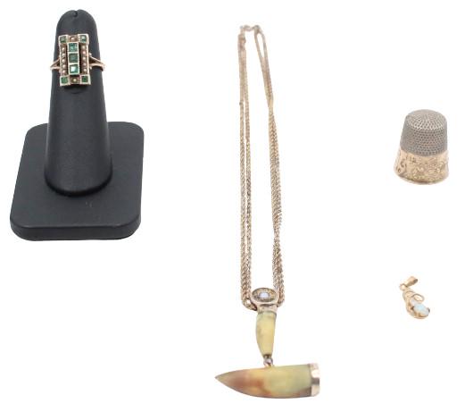 (4) 10k Jewelry , Necklace, Ring, Pendant, Thimble (1 of 20)