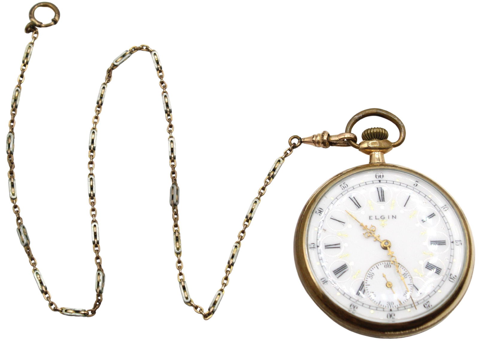Antique Elgin Pocket Watch & Chain (1 of 8)