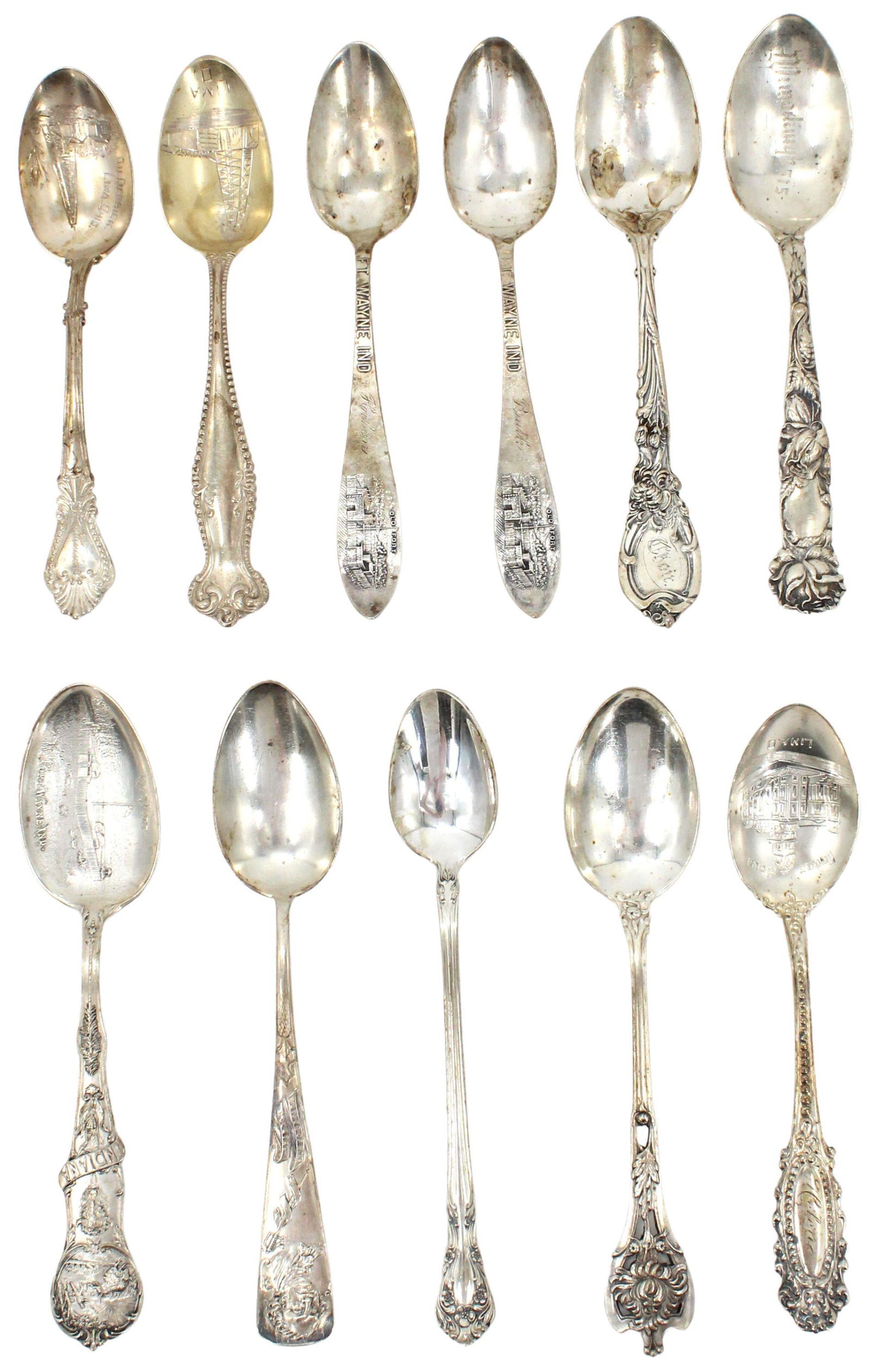 (11) Sterling Silver Collectors Spoons 7.52 ozt (1 of 20)