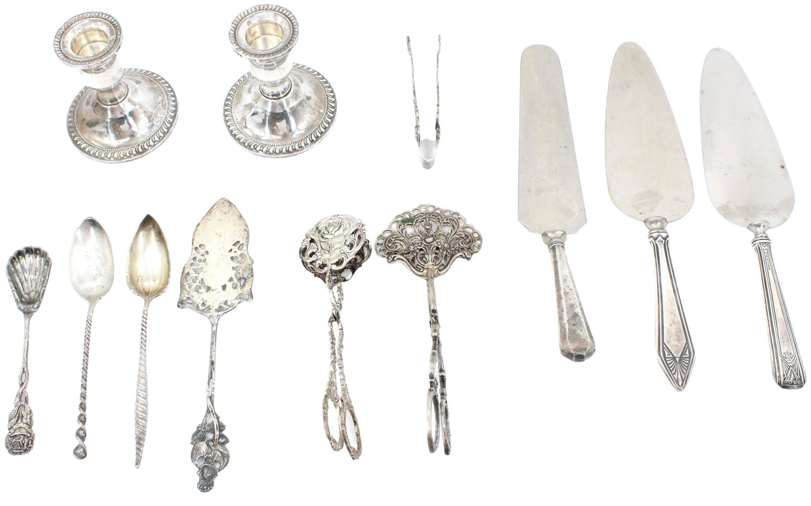 Detailed Sterling Silver Serving Pieces 5.38 ozt (1 of 20)