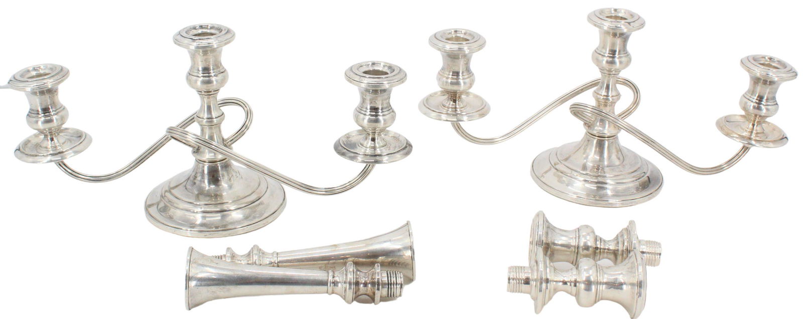 Pair of Fisher Weighted Silver "English Rose" (1 of 19)